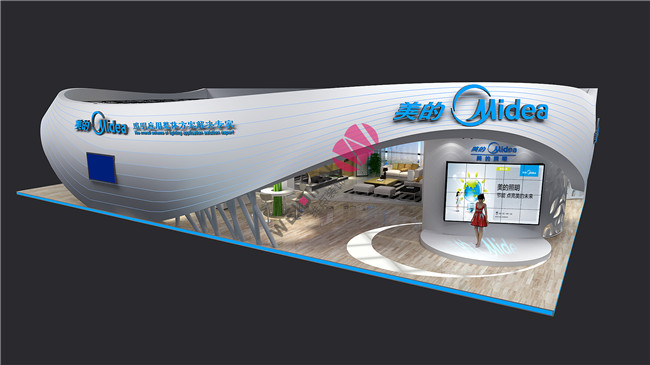 美的照明天津展臺搭建